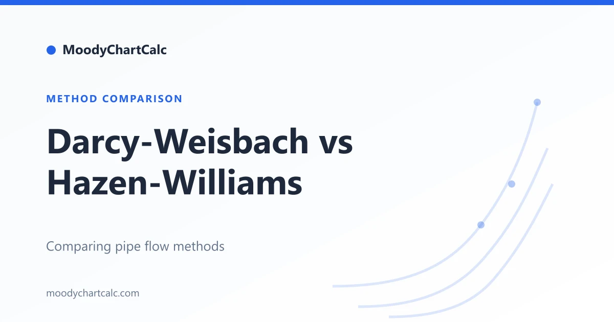 Darcy-Weisbach vs Hazen-Williams: Comparing Pipe Flow Methods