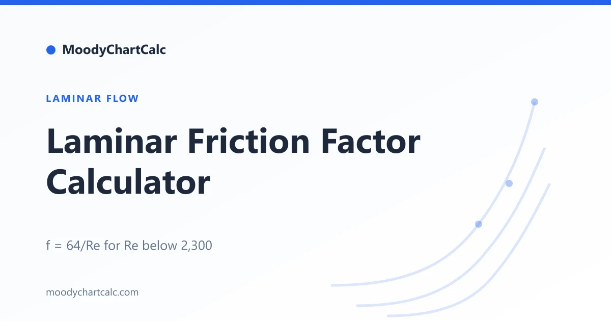 Laminar Flow Friction Factor Calculator — MoodyChartCalc
