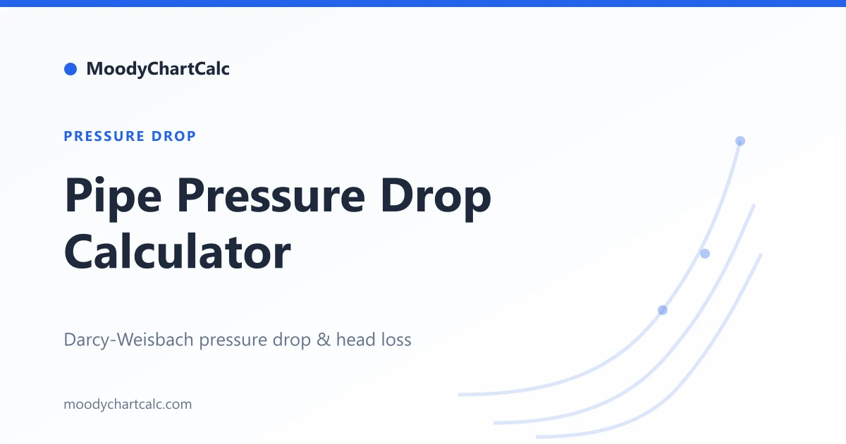 Pipe Pressure Drop Calculator — MoodyChartCalc