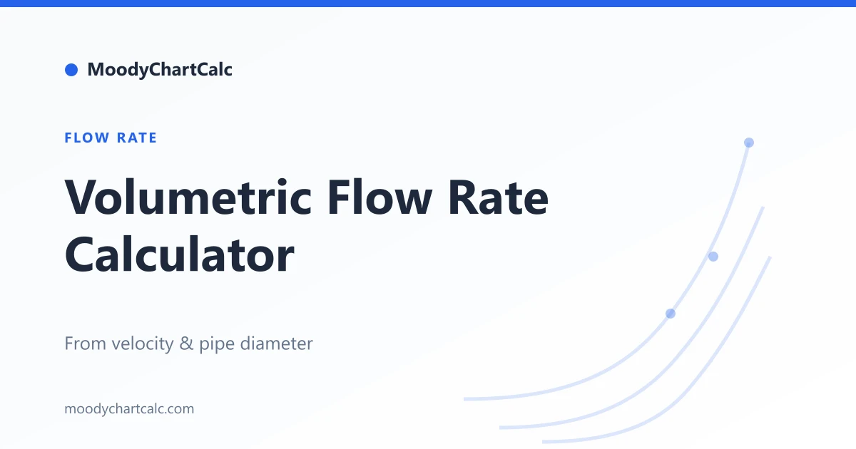 Volumetric Flow Rate Calculator — MoodyChartCalc